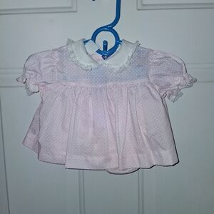 Vintage Pink Polka Dot Baby Dress